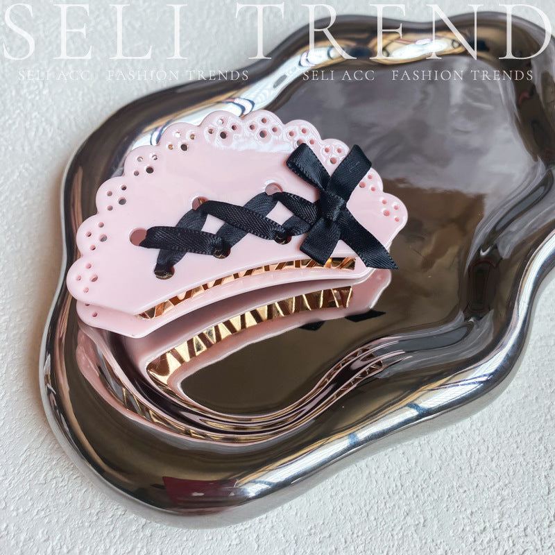 Wholesale Sweet and Cool Bow Hollow Letter Clip